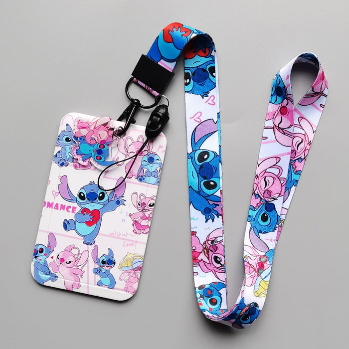 Wholesale Cartoon hard bus card holder student campus card Lanyard Keychains