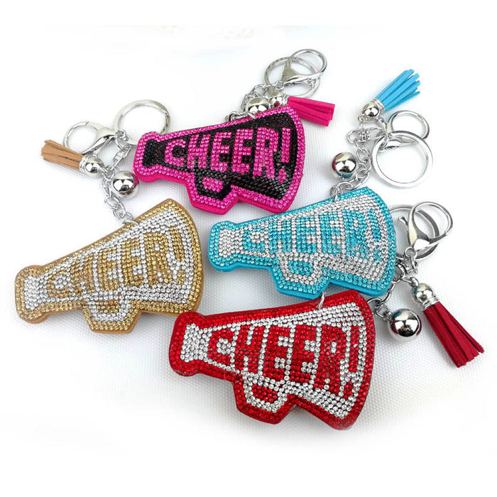 Wholesale Creative Diamond Inlaid English Letter CHEER Keychain JDC-KC-HuiSen010