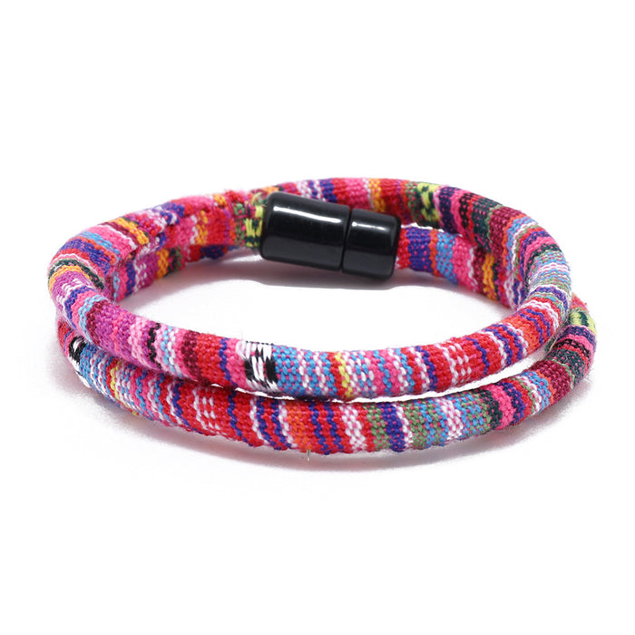 Wholesale Ethnic Style Men and Women Bracelet Colorful Fabric JDC-BT-XH028