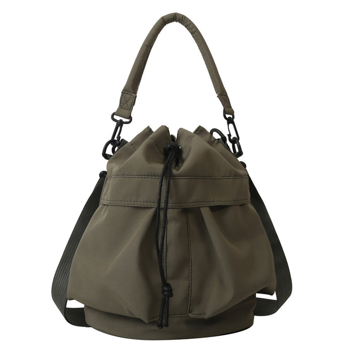 Wholesale Versatile new fashionable and casual bag with large capacity, hand-held drawstring, single shoulder, crossbody, water bucket bag