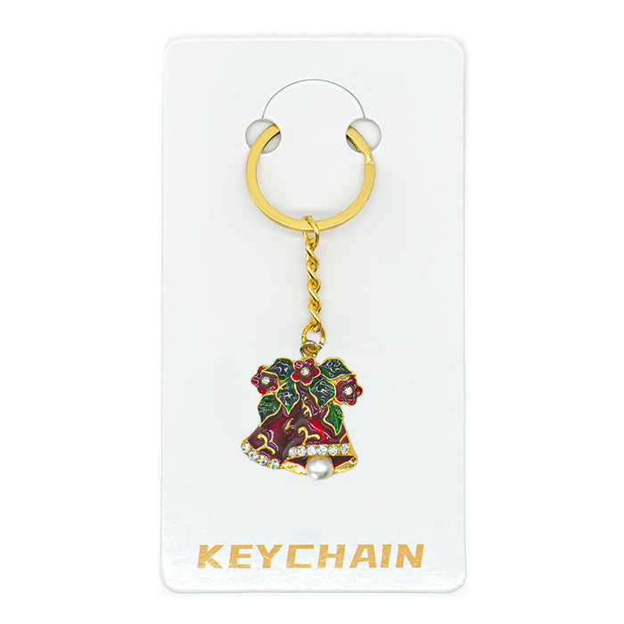 Wholesale Cartoon Christmas Metal Keychain Bag Charm Cute Holiday Gift Accessory
