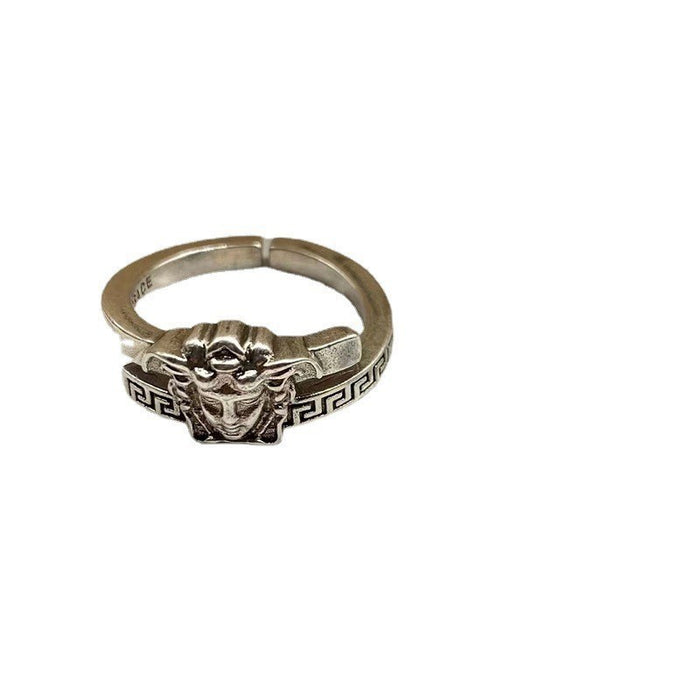 Wholesale Retro adjustable open ring brass material trend niche design ring