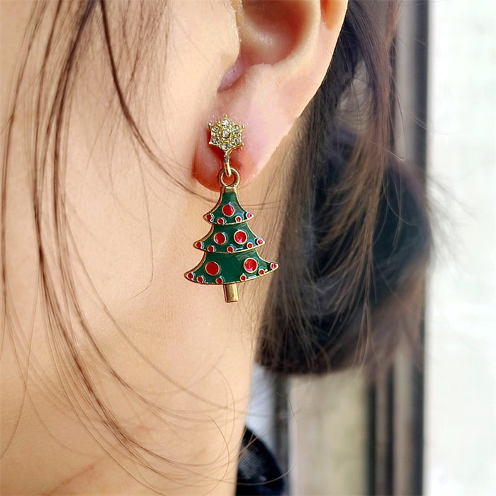 Wholesale Christmas tree-shaped star earrings