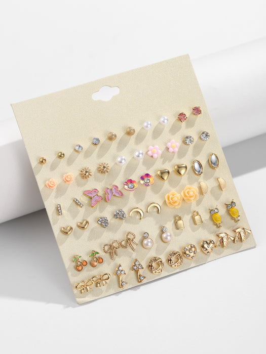 Wholesale Multiple Pairs of Bow Flowers Earrings