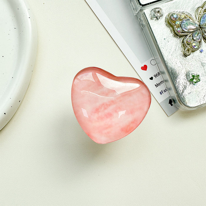 Wholesale Glass Heart-Shaped Phone Airbag Stand