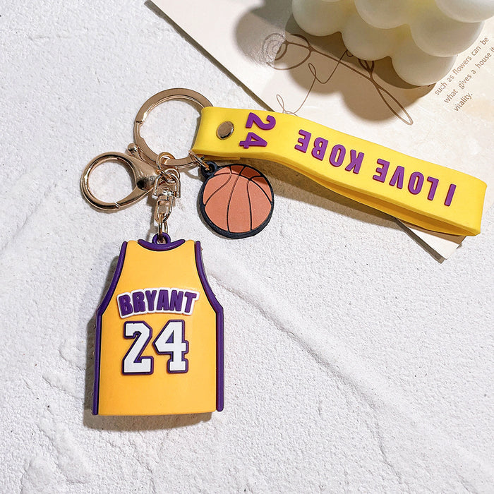 Wholesale Silicone Cartoon Jersey Keychain JDC-KC-Qiwei026