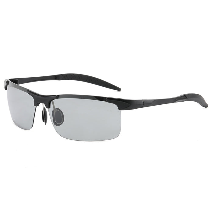 Wholesale Polarized half frame sunglasses alloy outdoor cycling color changing sports goggles