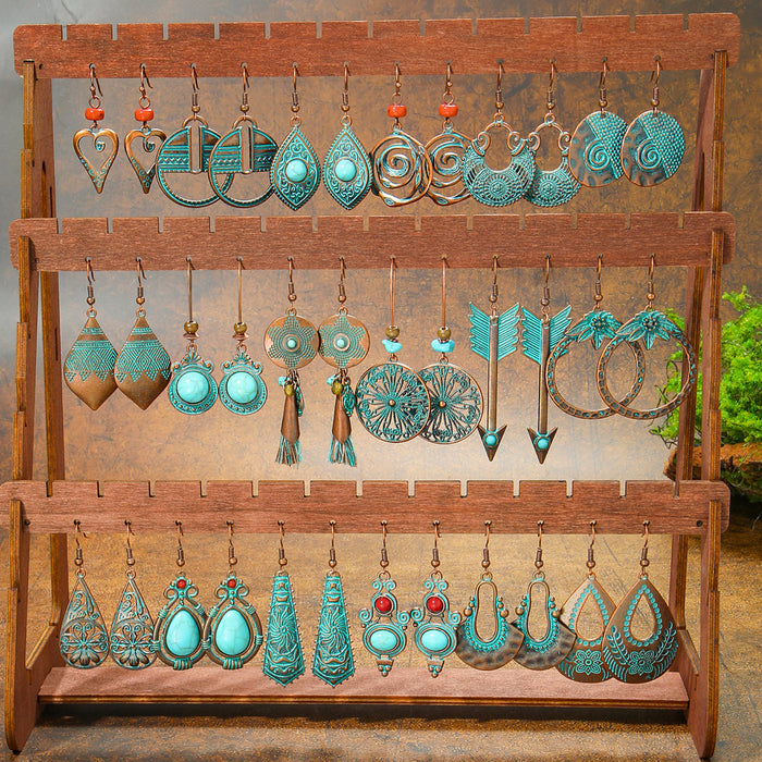 Wholesale Vintage Ethnic Geometric Earrings Fashion Jewelry Accessory MOQ≥2