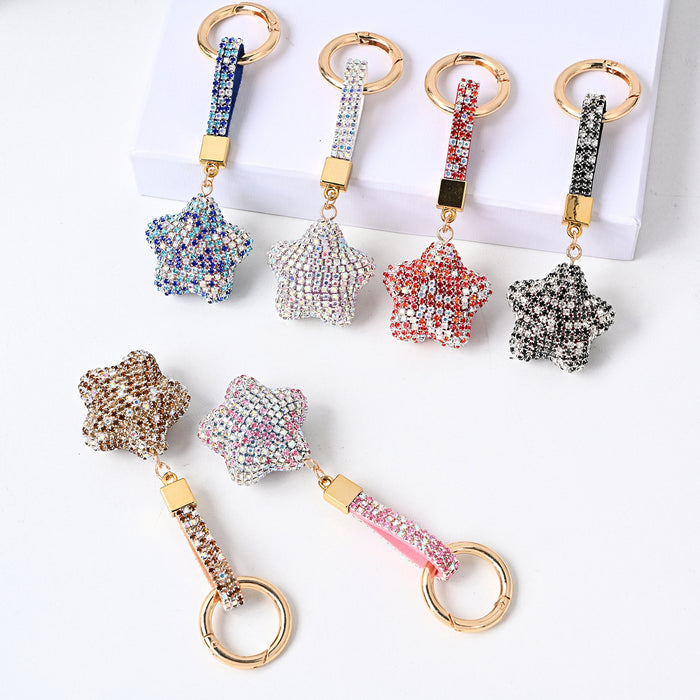 Wholesale Creative Diamond Star Keychains JDC-KC-JFan013