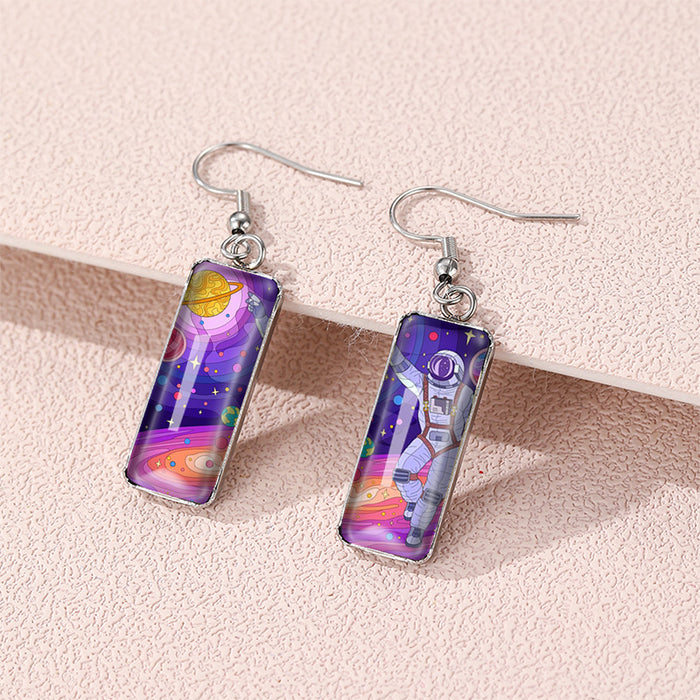 Wholesale Stainless Steel Planet Universe Earrings JDC-ES-XiangL046