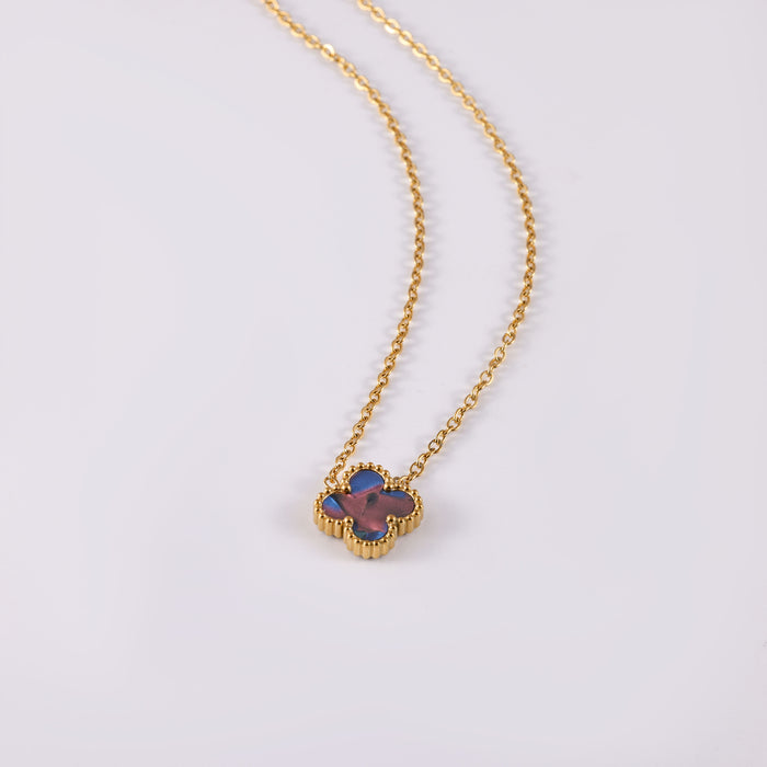 Wholesale Stainless Steel Four-Leaf Clover Collarbone Necklace