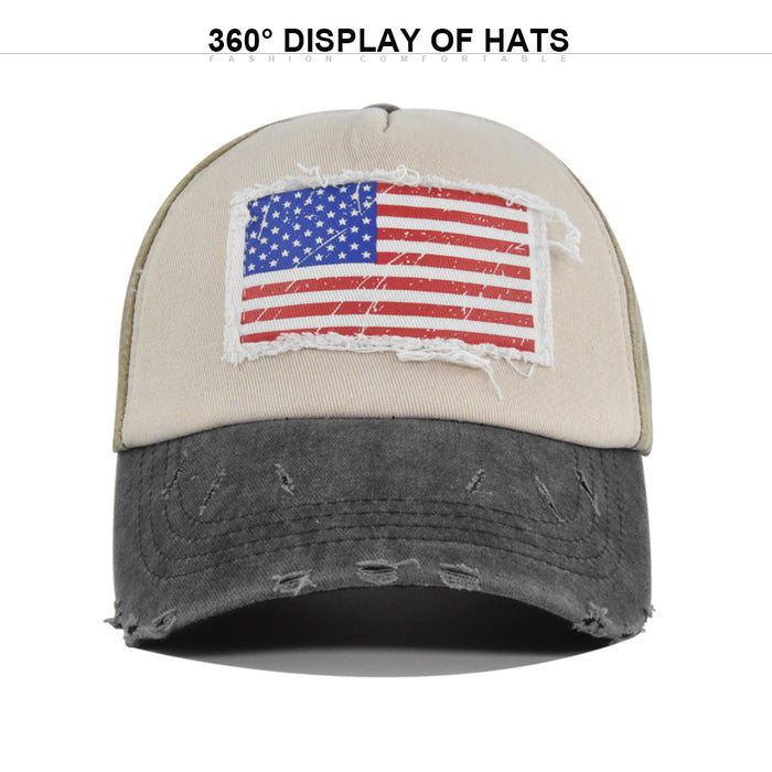 Wholesale Cotton Vintage Patch Flag Baseball Cap JDC-FH-DeX016