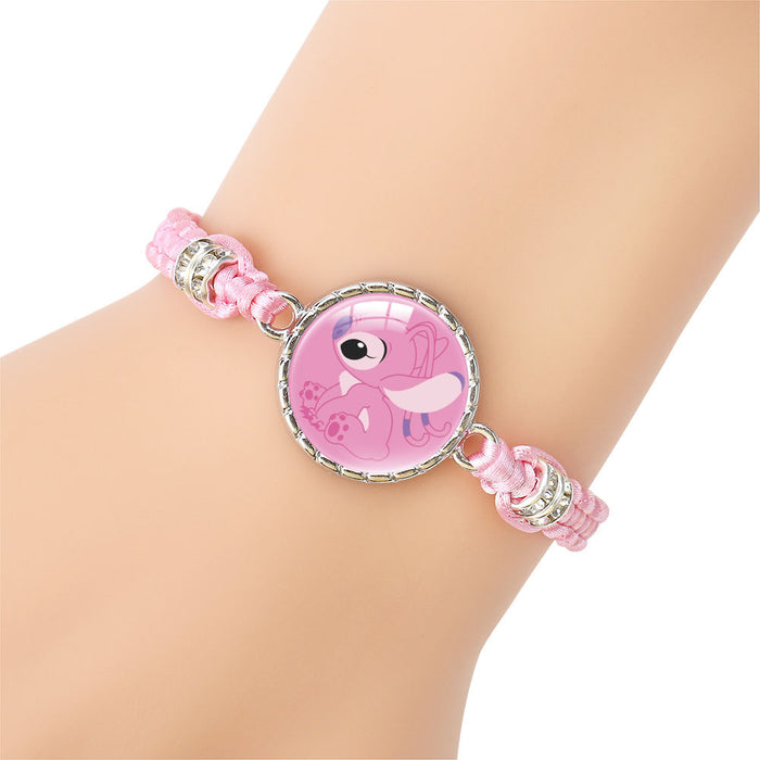 Wholesale Cute cartoon character multi-color woven adjustable bracelet
