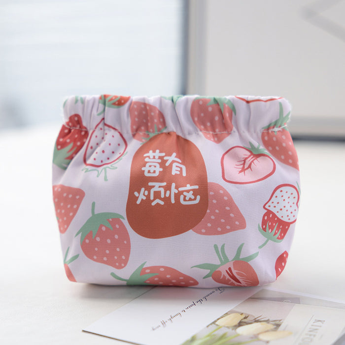 Wholesale Retro coin purse, simple and fashionable canvas cartoon key, cute card bag