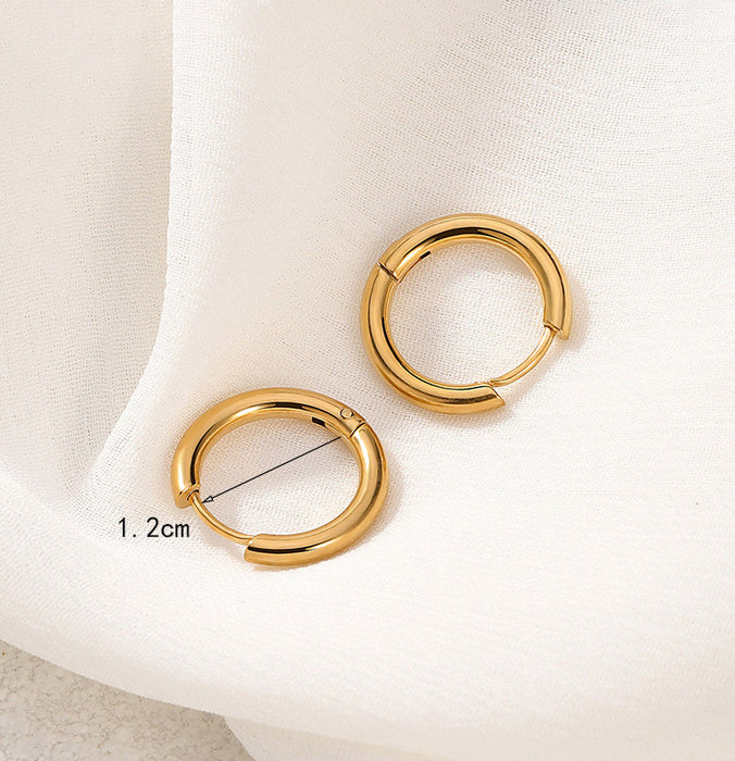 Wholesale New High-end Titanium Steel Earrings for Women with Irregular Heart Circles and 18k Gold Plated Non Fading Accessories JDC-ES-RX003