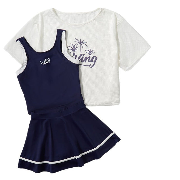 Wholesale New Split Three piece Swimsuit for Girls, Sunscreen and Conservative Children's Swimsuit