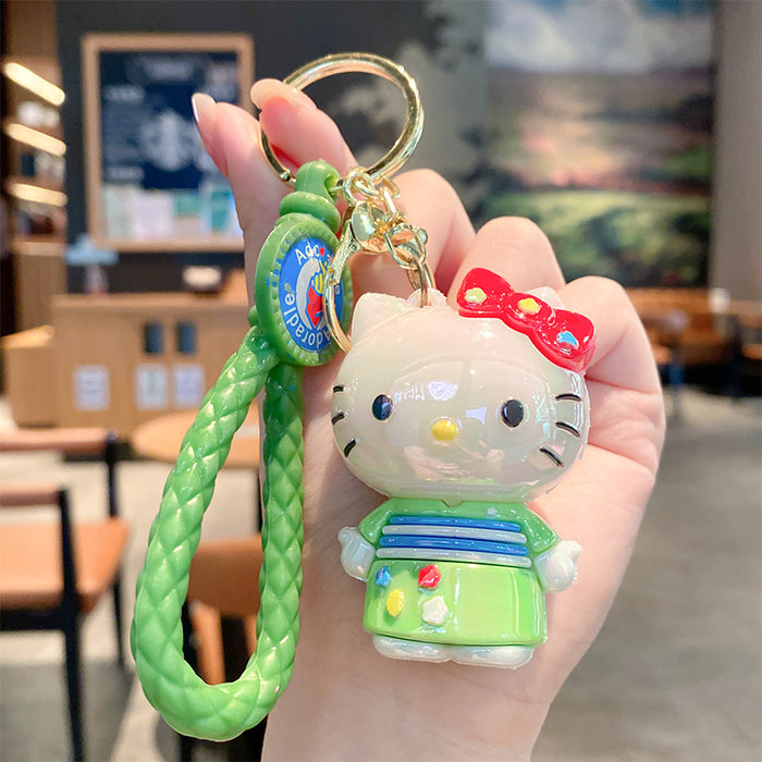 Wholesale Cute Kitten Plated Keychain