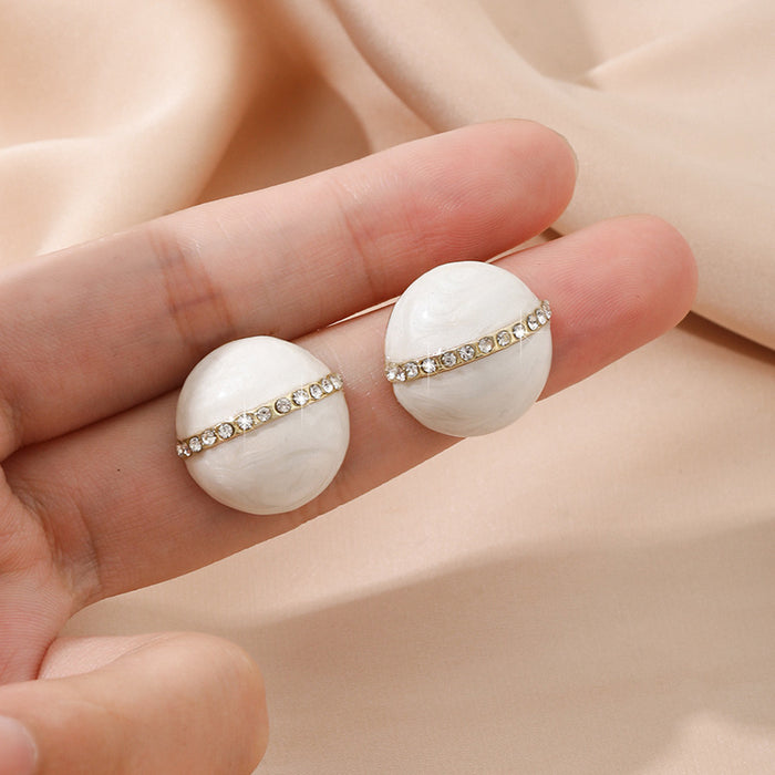 Wholesale Silver needle circular geometry niche luxury temperament unique high-end design earrings wholesale