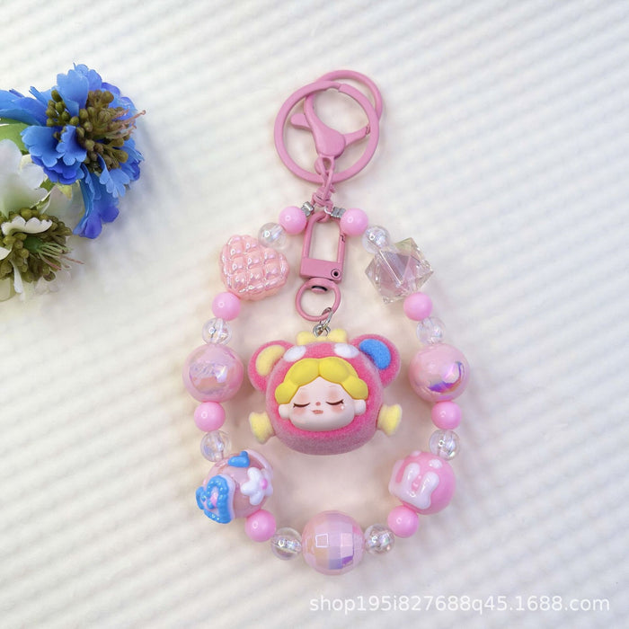 Wholesale New Flocked Wizard Plush Cute Phone Chain Keychain Bag Doll Pendant Accessories