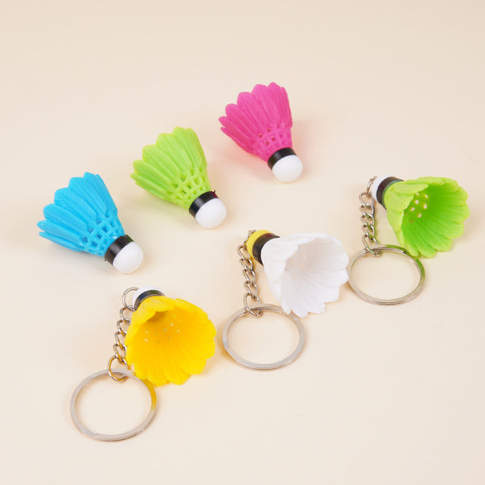 Wholesale Badminton Keychain Pendant PVC Sports DIY Accessory MOQ≥5
