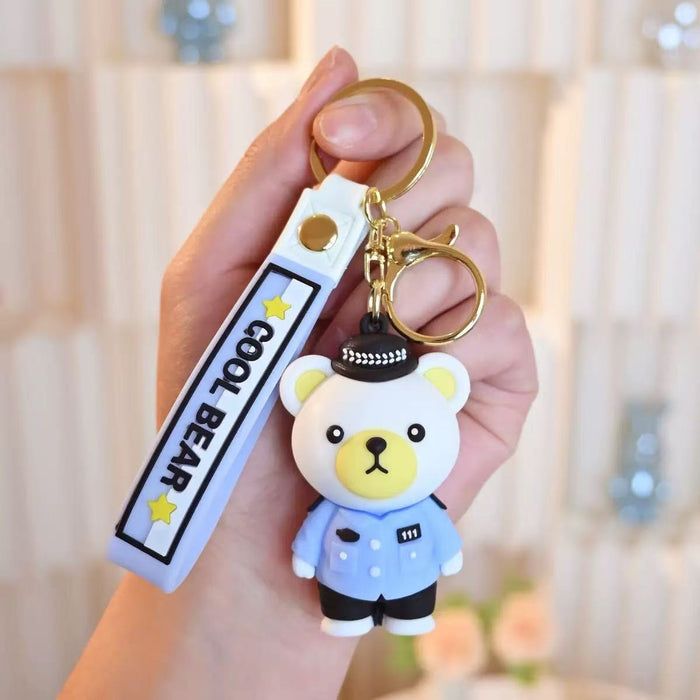 Wholesale Soft rubber cartoon special forces soldier keychains