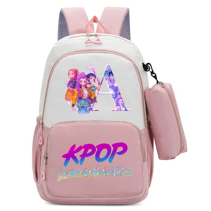 Wholesale Alphabet Cartoon Print Two-Piece Backpack Set for Primary and Middle School Students