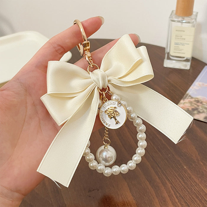 Wholesale Big Bow Tie Pearl Keychain JDC-KC-CH116