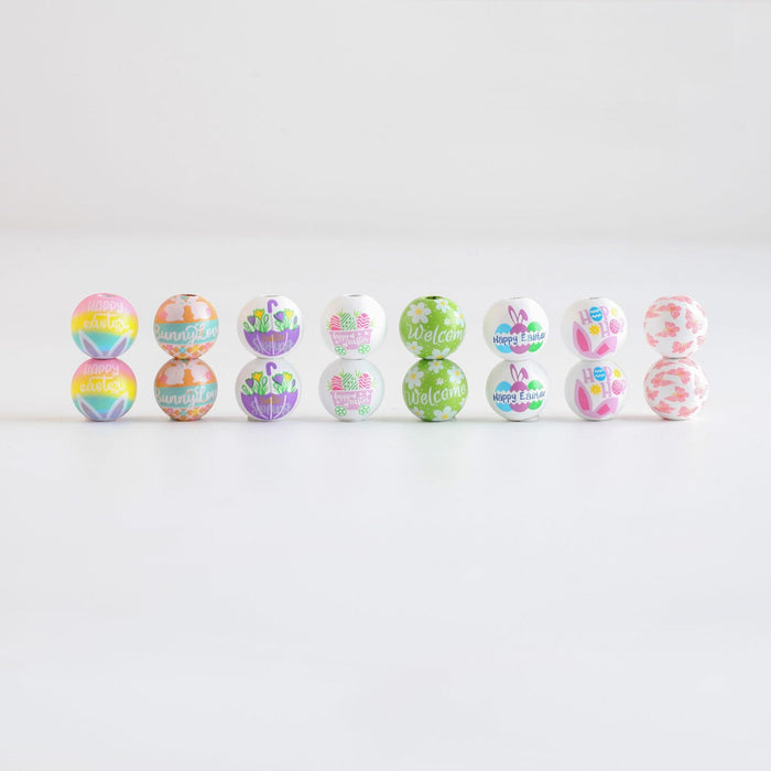 Wholesale 10PCS 4MM Easter Wreath DIY Wooden Beads JDC-BDS-DianJin025