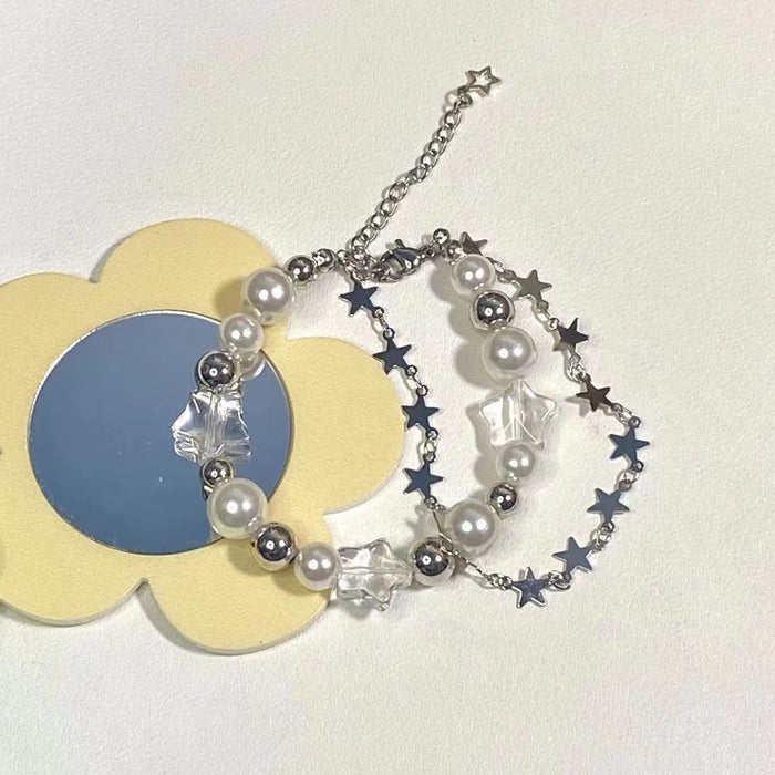 Wholesale Heart Zircon Bracelet for Girls Ins Simple Student Heart-Shaped Bracelet Versatile