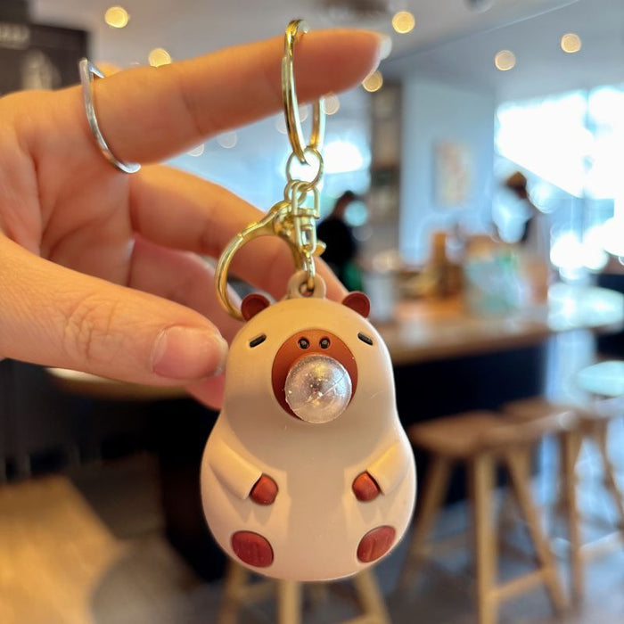 Wholesale  Keychain Bag Pendant Cartoon Capybara Car Keychain Decompression Toy