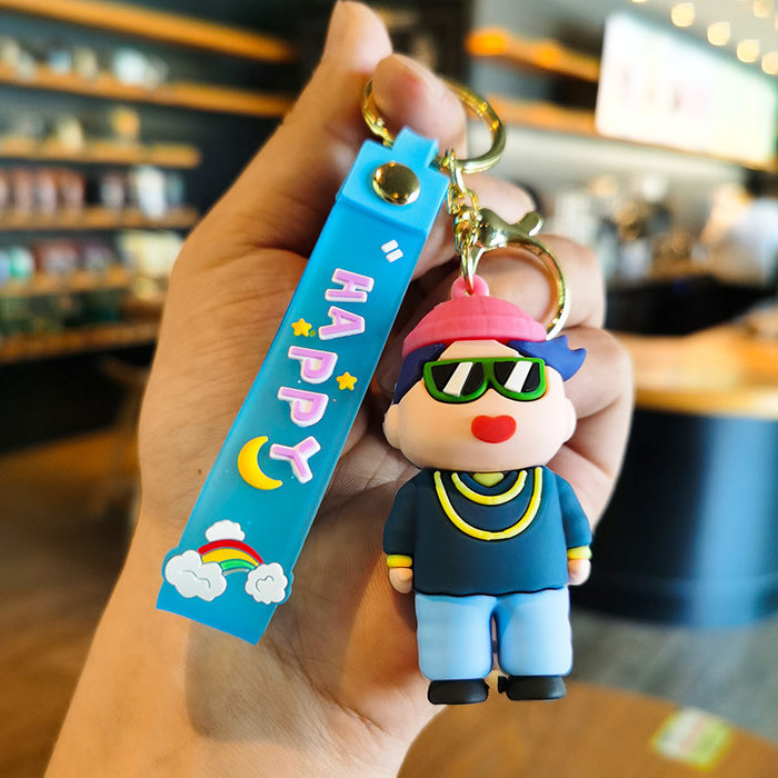 Wholesale Cartoon Silicone Doll Keychain JDC-KC-Tingm296