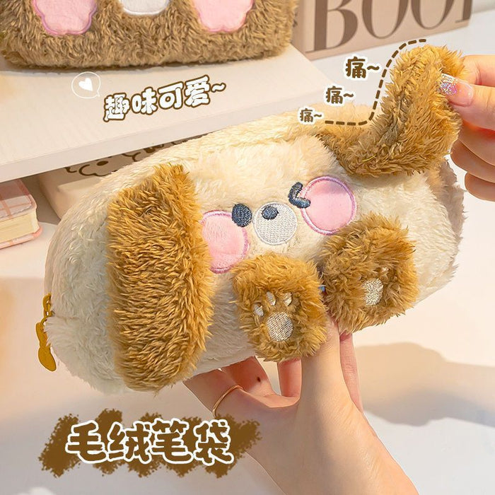 Wholesale Cotton Plush Pencil Case Pink Bunny Cute Student