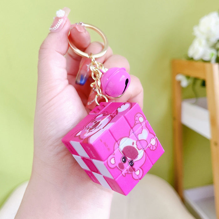 Wholesale Plastic Cartoon Mini Rubik's Cube Keychain JDC-KC-ShiM011