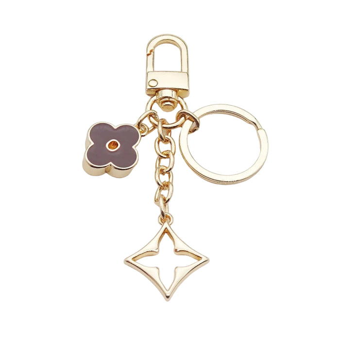 Wholesale Four-leaf clover bag charm metal keychain