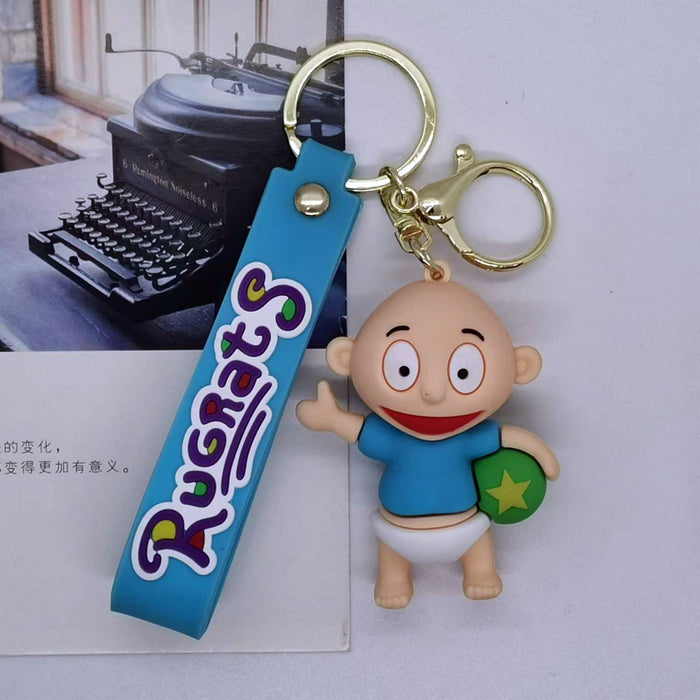 Wholesale cartoon naughty soldier modern primitive man key chain pendant bag car key chain