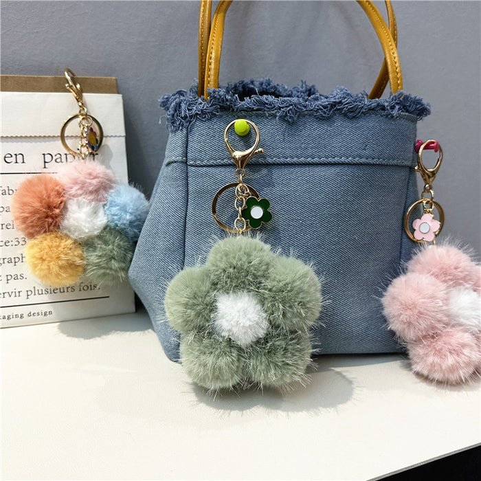 Wholesale Sakura Fur Ball Keychain JDC-KC-KaiY013