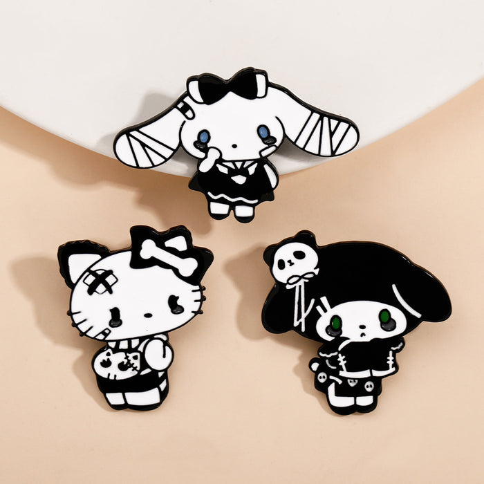 Wholesale Trendy Cartoon Brooch Electroplated Alloy Metal Pin Cute Style Fashion Accessory