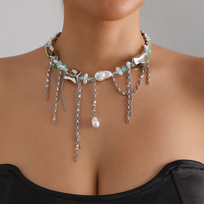 Wholesale Special-Shaped Beaded Splicing Necklace