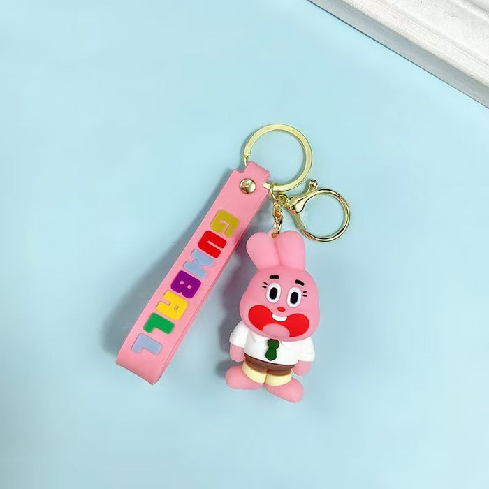 Wholesale Cute cartoon anime keychains in various colors