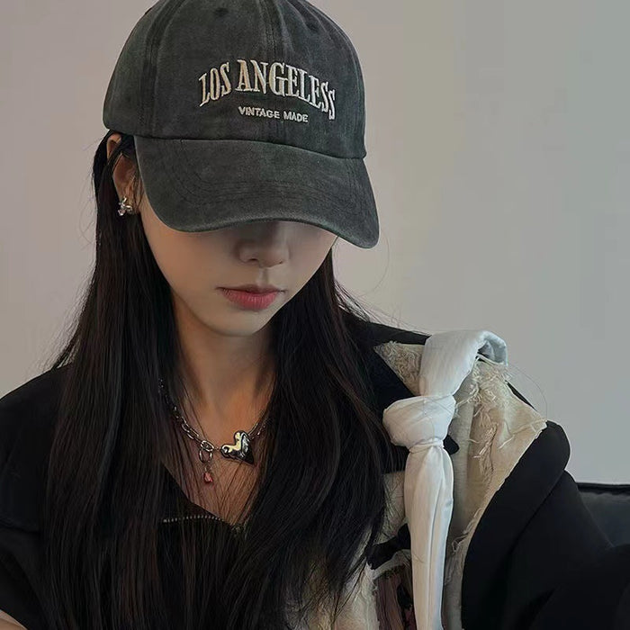Wholesale Washed Cotton Soft Top Embroidered Men's and Women's Baseball Caps Outdoor American Denim Vintage Hats