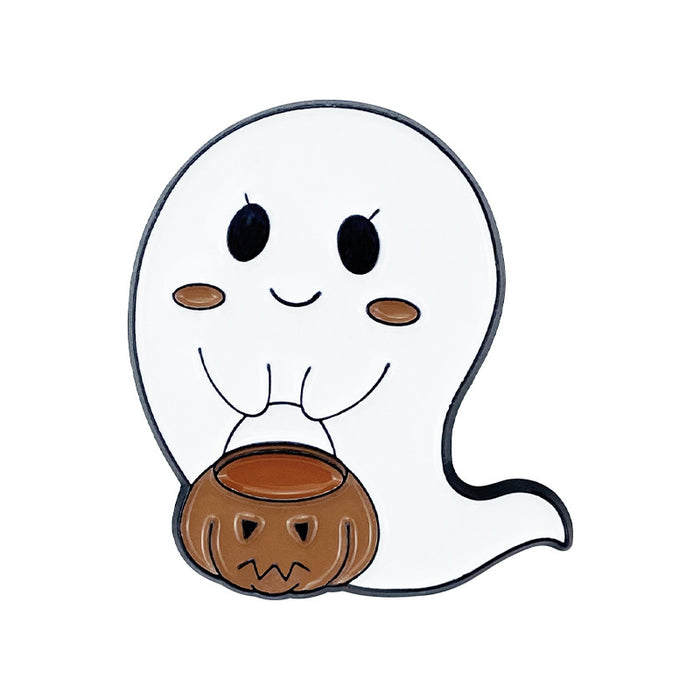 Wholesale Ghost Pumpkin Brooch Pin Zinc Alloy Cartoon Badge Party Fashion Accessory Gift MOQ≥2