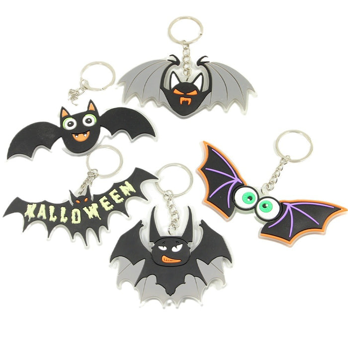 Wholesale 5PCS PVC Halloween Bat Keychain JDC-KC-ShengH007