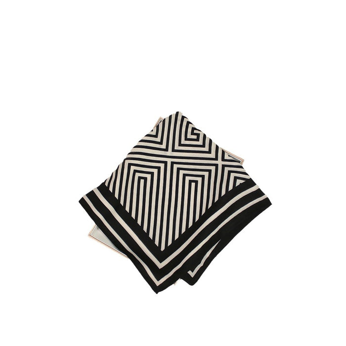 Wholesale Cotton and Linen Hand Feel Small Square Scarves Small Fragrant Style Striped Small Scarves Fashionable Women's Headscarves JDC-SS-MC004