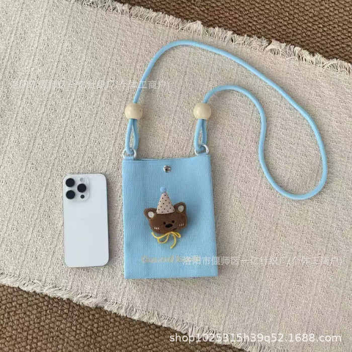 Wholesale Knitted Crossbody Bag with Rope and Beads Cute Phone Purse MOQ≥3