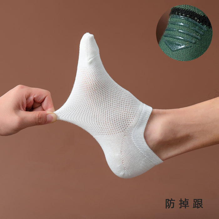 Wholesale Ship Socks Thin Short Socks Anti slip Shallow Mouth Invisible Socks Breathable Pure Cotton Mesh Socks