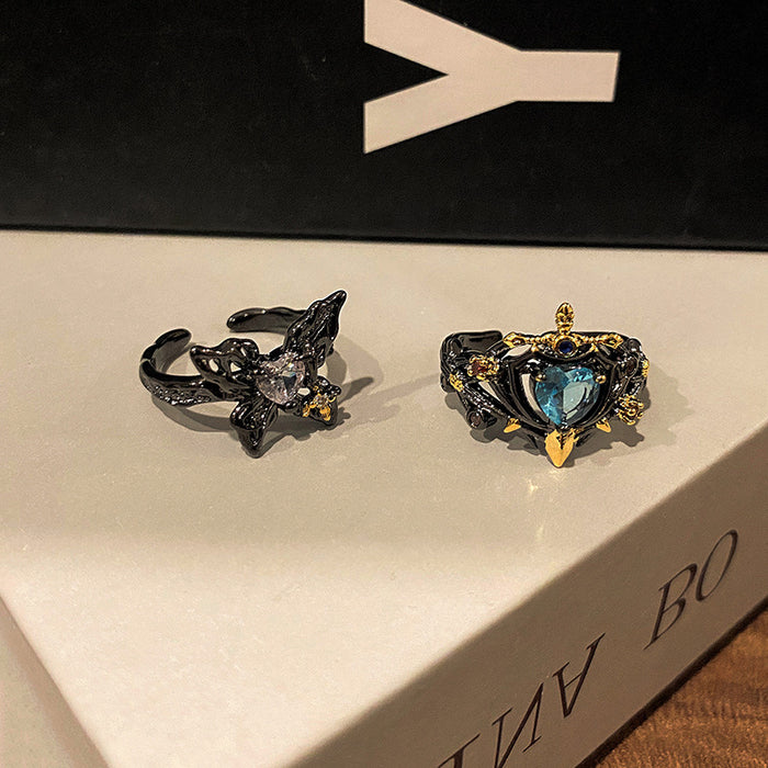 Wholesale Personalized and fashionable open-end ring, simple and niche food ring