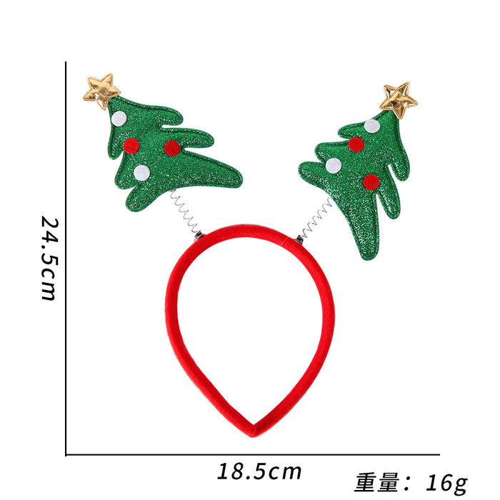 Wholesale Plastic Christmas Headbands With Antler And Star Design For Kids Party Hair Accessory