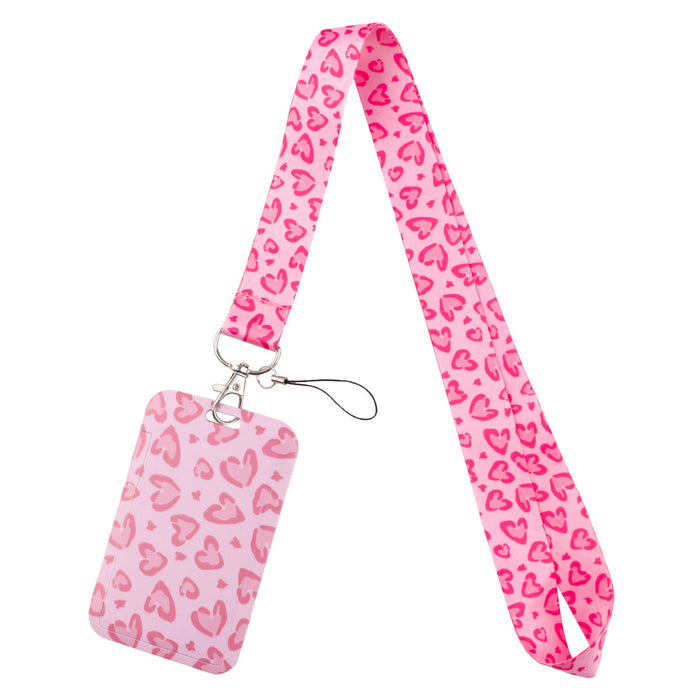 Wholesale Heart-shaped phone strap and hard case card holder Lanyard Keychain
