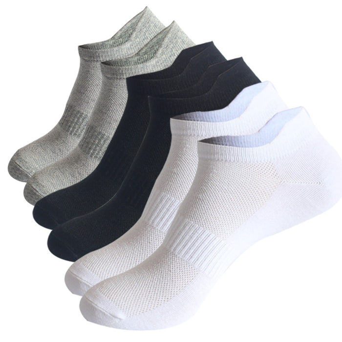Wholesale Large size sports socks, ear lifting mesh boat socks, running socks, solid color socks