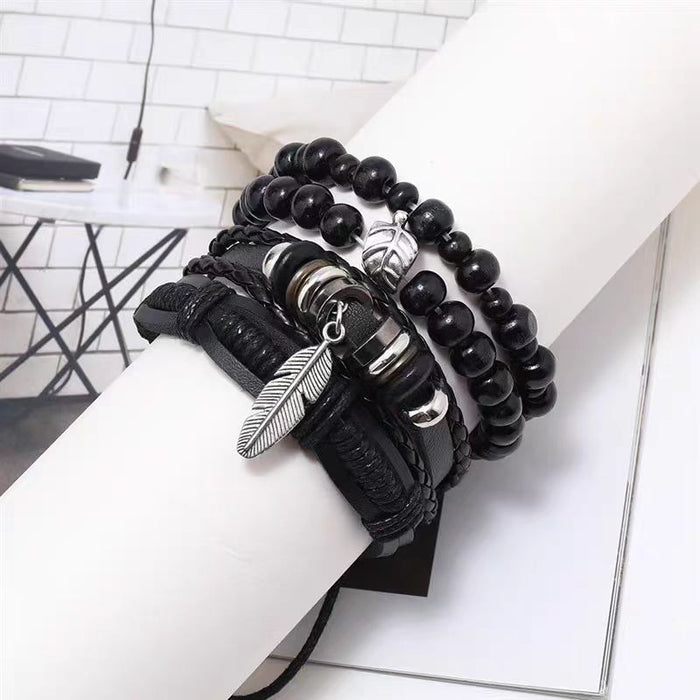 Wholesale Multi-Layer Feather Bracelet Ethnic Retro Bracelet Maillard Antique Bracelet